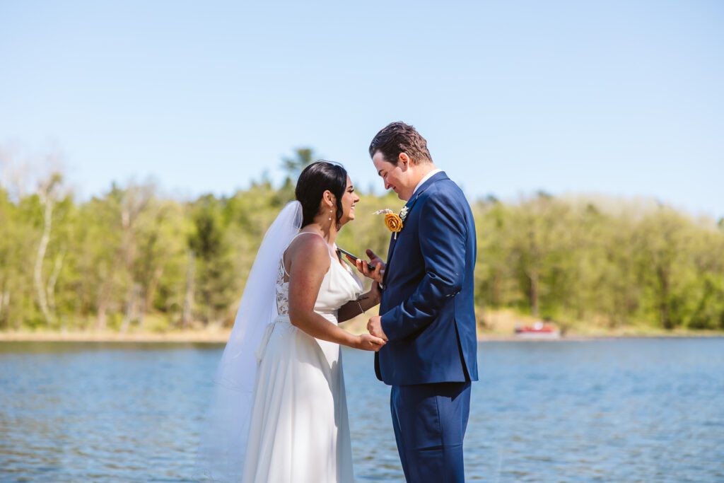 Intimate lakefront resort wedding in Northern Minnesota by Alyssa Ashley Photography