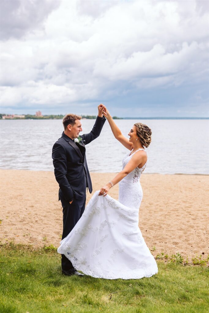 Lakefront wedding day photographed by Alyssa Ashley